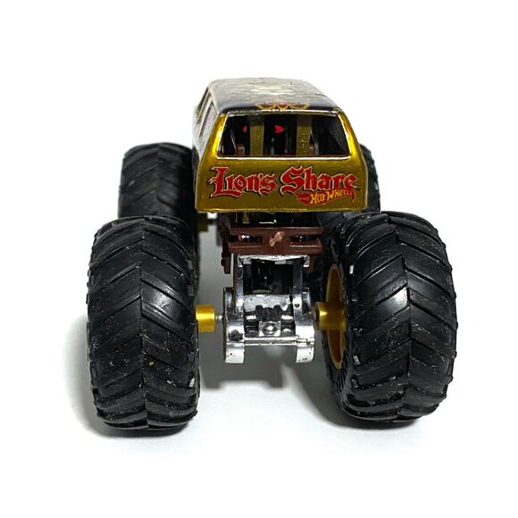 Hot Wheels Lion's Share Gold Monster Trucks Loose Die Cast Toy Car 1:64 - Picture 6 of 7